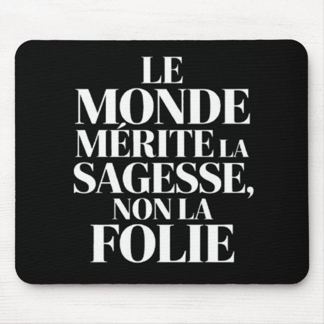 Monde sans stabilité mousepad (Vorne)