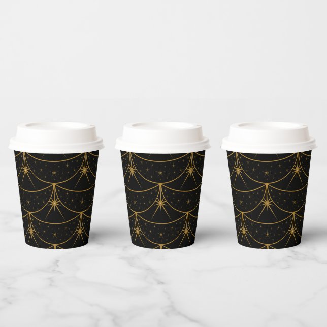 Monde und Sterne 8oz. Pappbecher (Multi)