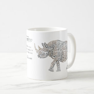 Monde World African Rhino Mug