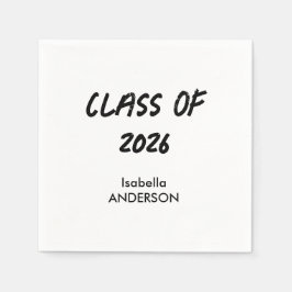 Mondern Black and White Graduation  Serviette