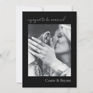Mondern Elegant Mariage Fiançailles Invitation
