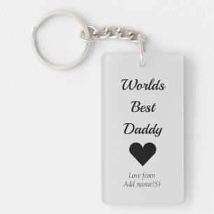 Mondes porte - clés personnalisés meilleur papa