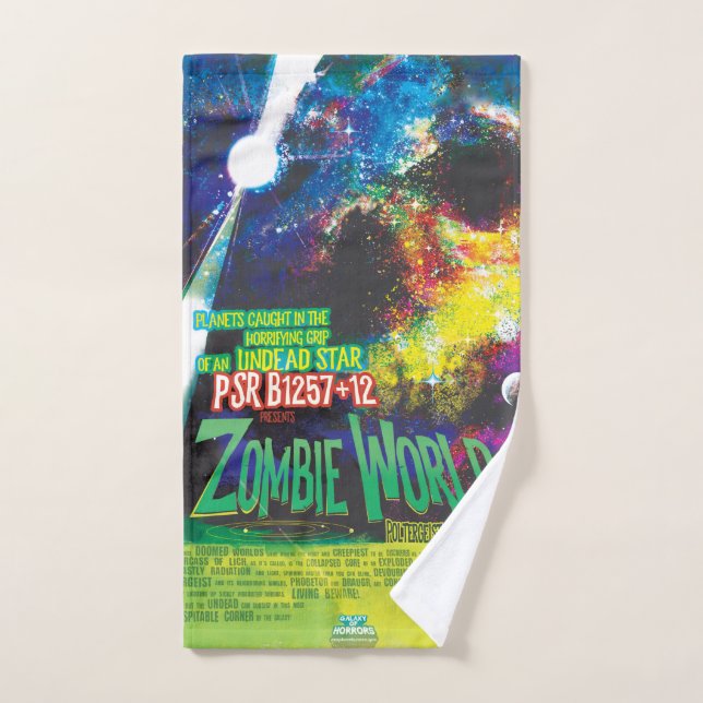 Mondes Zombie Galaxie d'Halloween (Serviette à main)