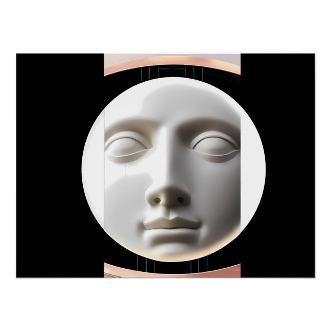 Mondfäule Mit Augen Poster (Vorderseite)