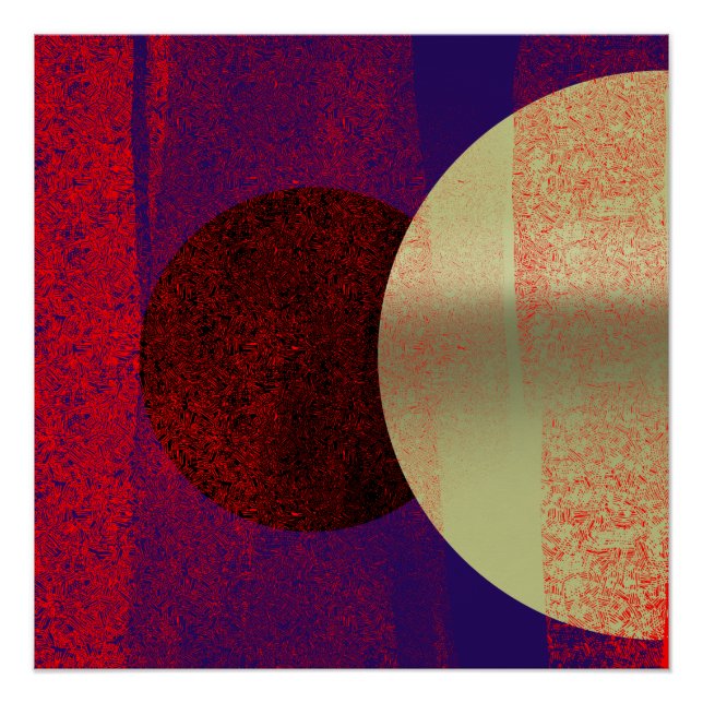 Mondfinsternis - abstrakt poster (Vorderseite)