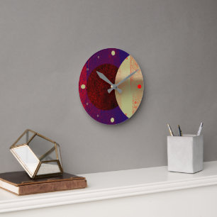 Mondfinsternis - abstrakt runde wanduhr