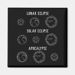 Mondfinsternis Apokalypse Astronomie Kunstwerk Magnet