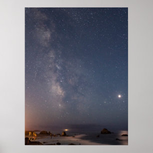 Mondfinsternis & Milchstraße Bandon Beach Oregon Poster
