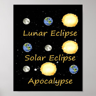 Mondfinsternis Sonnenfinsternis Und Apokalypse Lus Poster