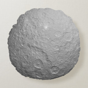 Mondfläche im Weltraum Rundes Kissen