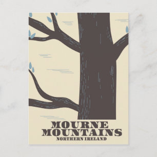 Mondgebirge Nord-Irland Reiseplakat Postkarte