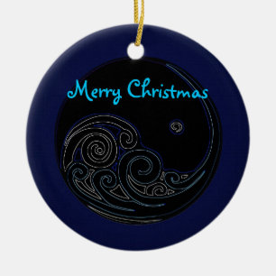 MondGezeiten-Weihnachtsverzierung Keramik Ornament