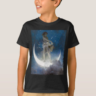 Mondgöttin in der Nacht, die Sterne verstreut T-Shirt