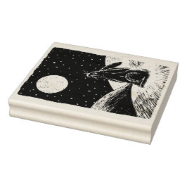 Mondhase im Schnee Gummistempel