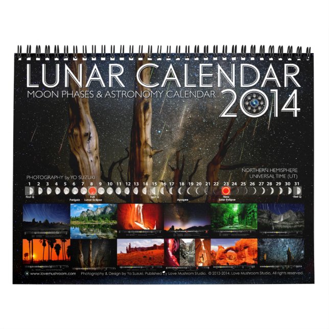 Mondkalender 2014 Astronomie Mauerkalender B Kalender (Titelbild)
