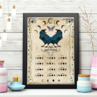MONDKALENDER 2026,  Krähenmond, Wicca Hexenmond