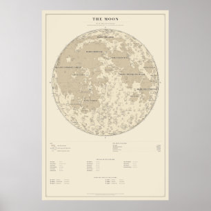 Mondkarte Poster