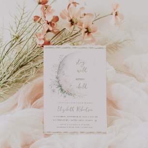 Mondkind   Boho Hippie Babyshower  Einladung