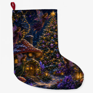 Mondkind-Weihnachtsfeen schmücken Strumpf Großer Weihnachtsstrumpf