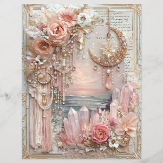 Mondkristalle Junk Journal Scrapbook Papier