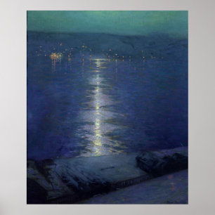 Mondlicht auf dem Fluss, 1919 Poster