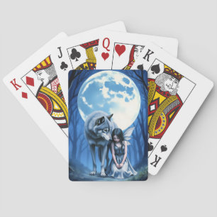 Mondlicht-Band – Der Wolf und die gothische Fee.   Spielkarten