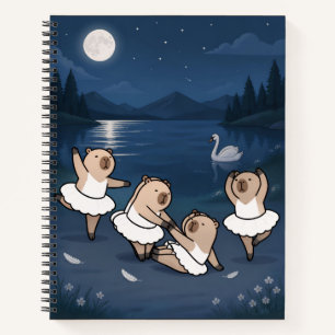 Mondlicht-Bär-Ballerina-T-Shirt Notizbuch