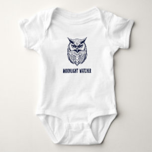 Mondlicht-Beobachter – Eulen-Design Babys Bodysuit Baby Strampler