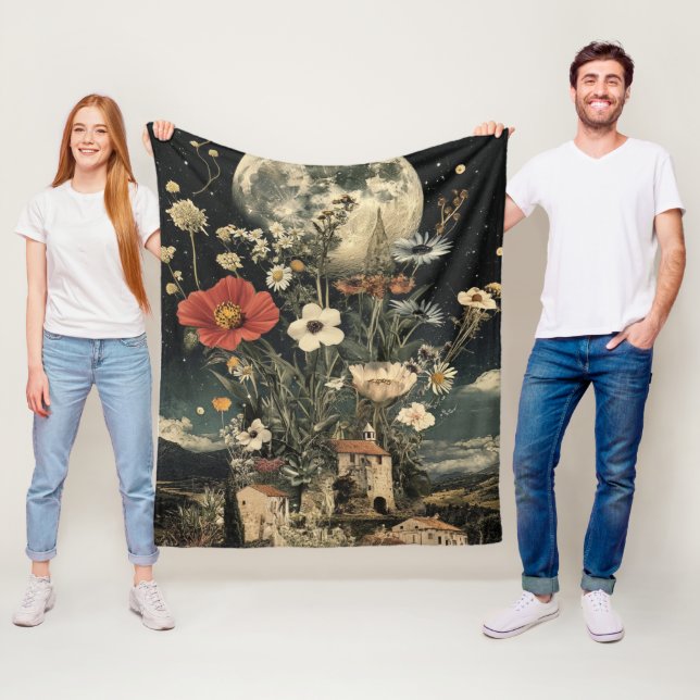 Mondlicht blüht über den rustikalen Charme Fleecedecke (Beispiel)
