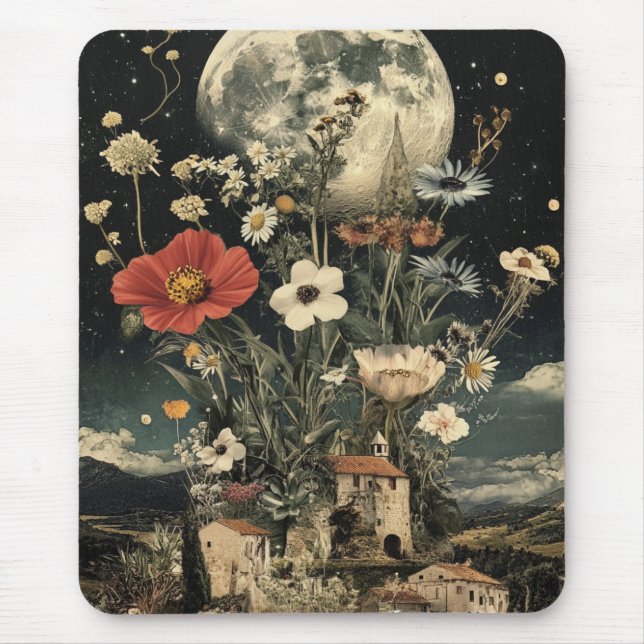 Mondlicht blüht über den rustikalen Charme Mousepad (Vorne)