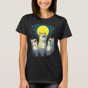 Mondlicht-Chor-Trio von Katzen, die Melodien singe T-Shirt