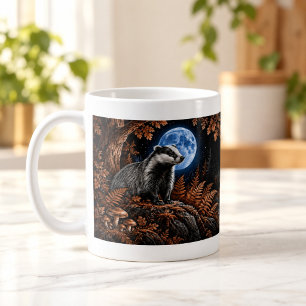 Mondlicht-Dachs-Kratzbrett-Wildlife-Tasse Kaffeetasse