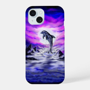 Mondlicht-Delfin iPhone 15 Hülle