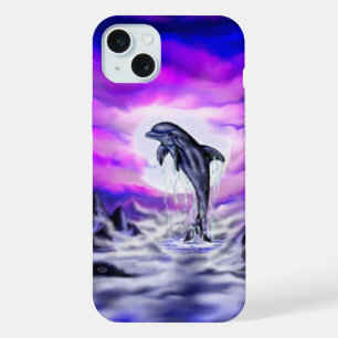 Mondlicht-Delfin iPhone 15 Plus Hülle