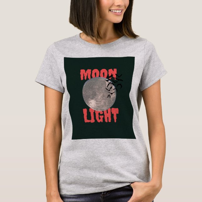 Mondlicht-Design  T-Shirt (Vorderseite)