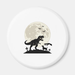 Mondlicht-Dinosaurier-Hund-Friedhof-Silhouette-Shi Magnet