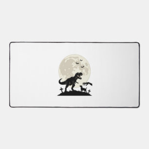 Mondlicht-Dinosaurier-Hund-Friedhof-Silhouette-Shi Schreibtischunterlage