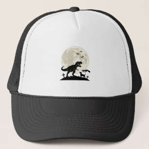 Mondlicht-Dinosaurier-Hund-Friedhof-Silhouette-Shi Truckerkappe