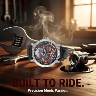 Mondlicht-Fahrt, Feurige Motorrad-Uhr Armbanduhr