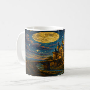 Mondlicht-Fantasie-Schloss Kaffeetasse