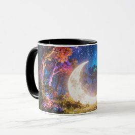 Mondlicht-Fantasie-Wald-Akzent-Tasse Tasse