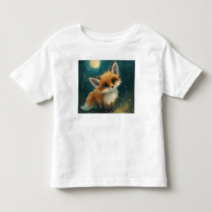 Mondlicht-Fuchs, Nachtwald-T-Shirt Kleinkind T-shirt