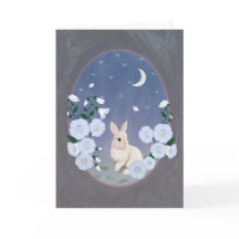 Mondlicht-Garten-Hase 5x7 Grußkarte 
