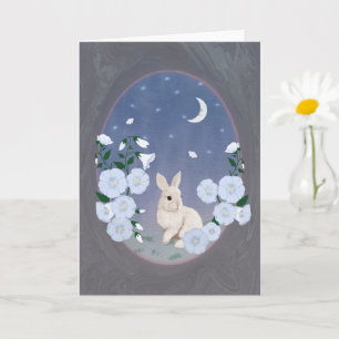 Mondlicht-Garten-Hase 5x7 Grußkarte  Karte