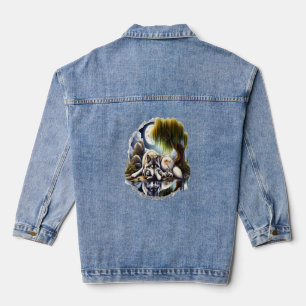 Mondlicht-Heiligkeit ein schlummernder Wolf Jeansjacke