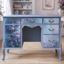 Mondlicht-Lavendel-Schmetterlingsgarten-Decoupage