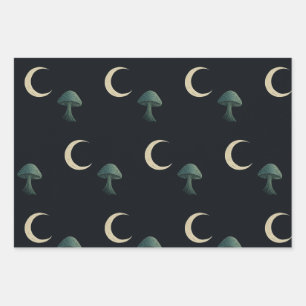 Mondlicht-Maskerade Elegantes Halloween Geschenkpapier Set