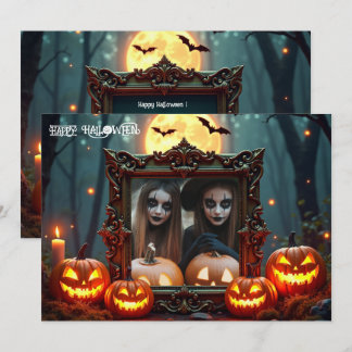 🎃Mondlicht-Maskerade-Foto-Karte Einladung