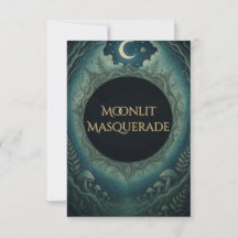 Mondlicht-Masquerade-Elegantes Halloween-RSVP