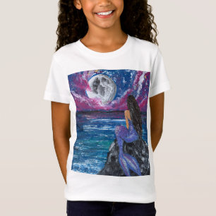 Mondlicht-Meerjungfrau-Handarbeit T-Shirt